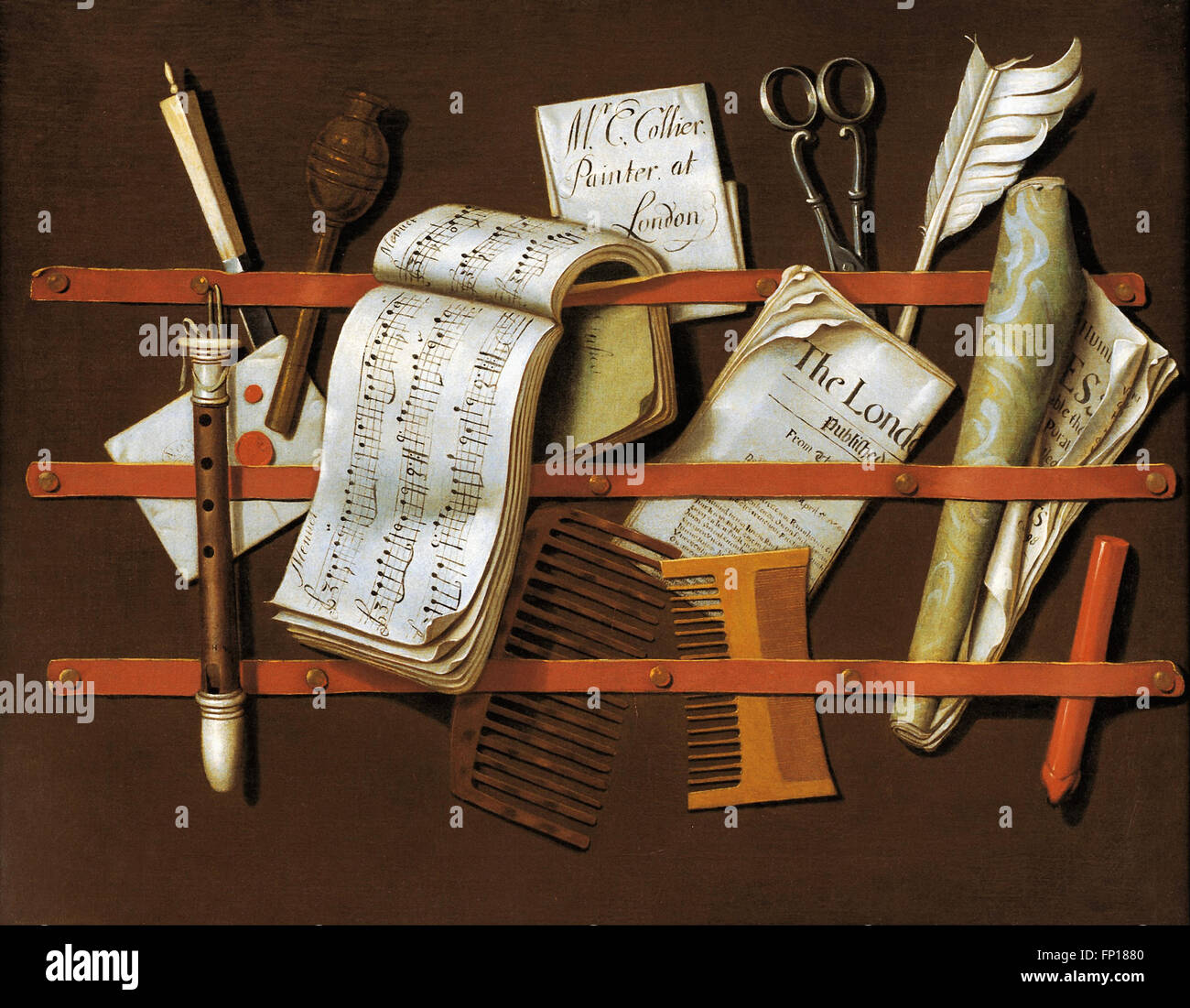 Edward Collier - Brief rack Stockfoto