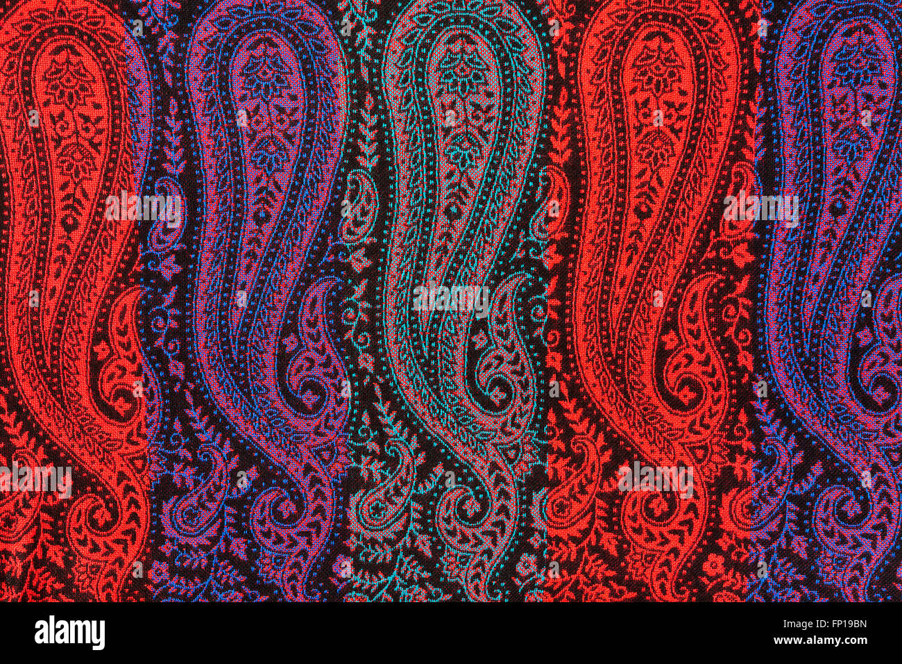 Indischer Schal Textur Stockfoto