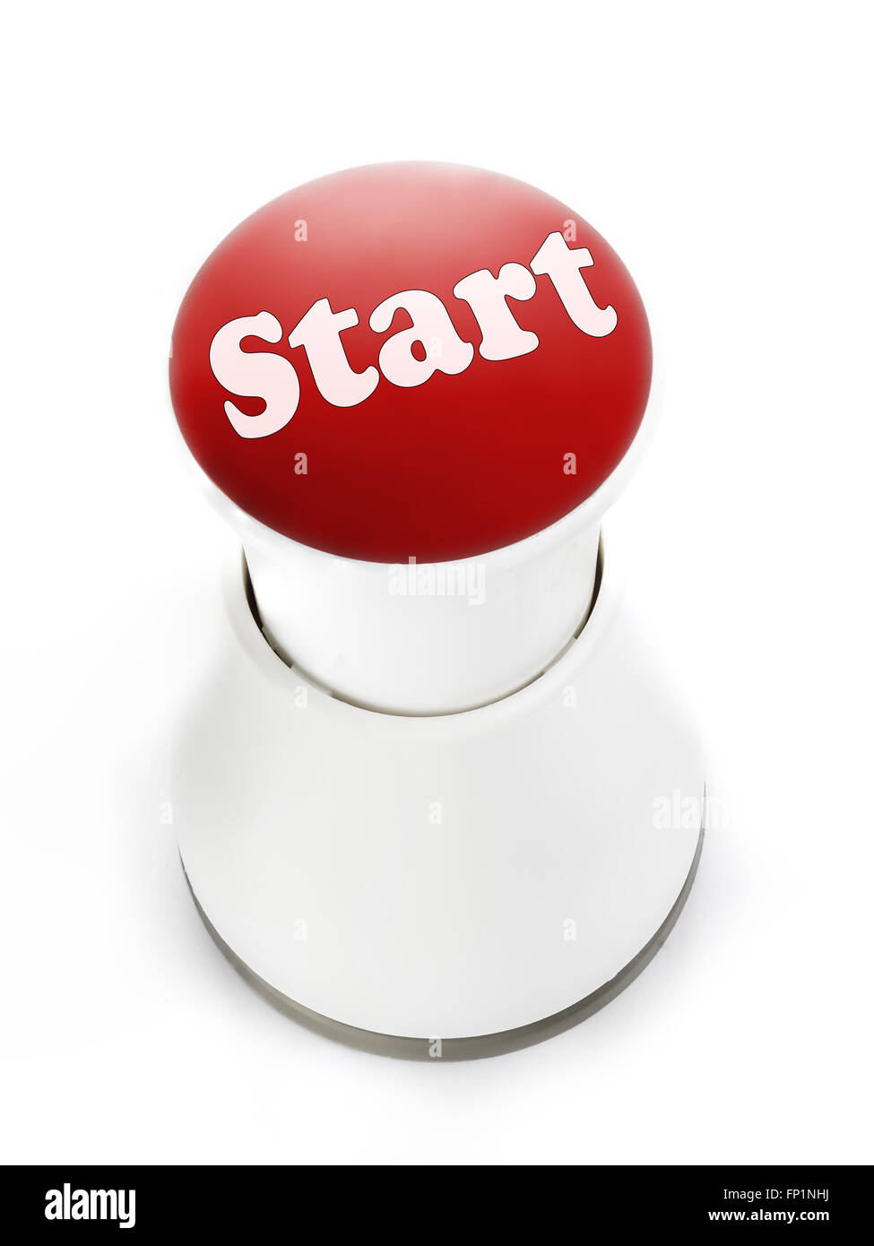 Roten Druckknopf mit Aufschrift Start Stockfoto