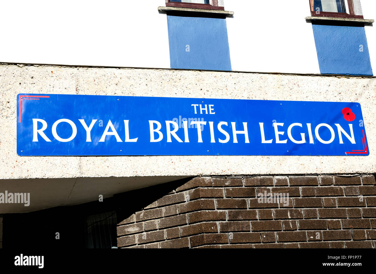 Die Royal British Legion Club Schild Stockfoto