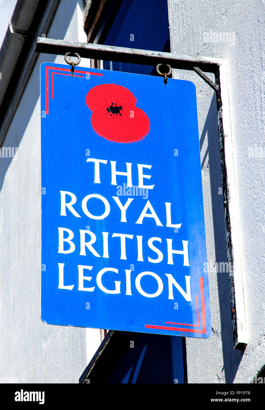 Die Royal British Legion Club Schild Stockfoto