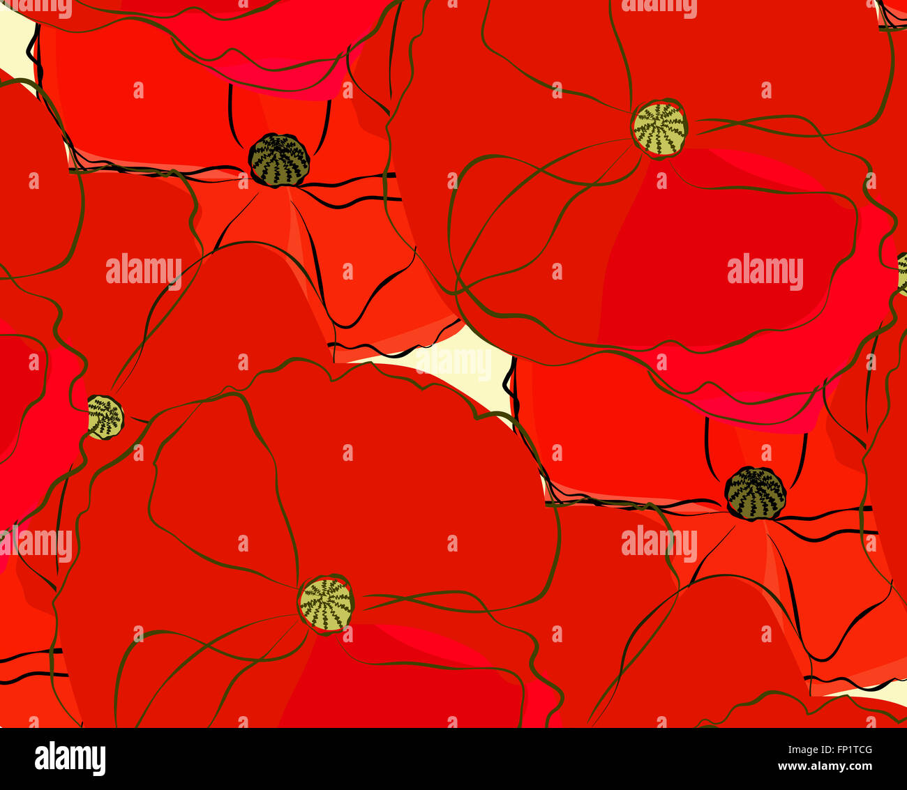 Poppy Abbildung Stockfoto