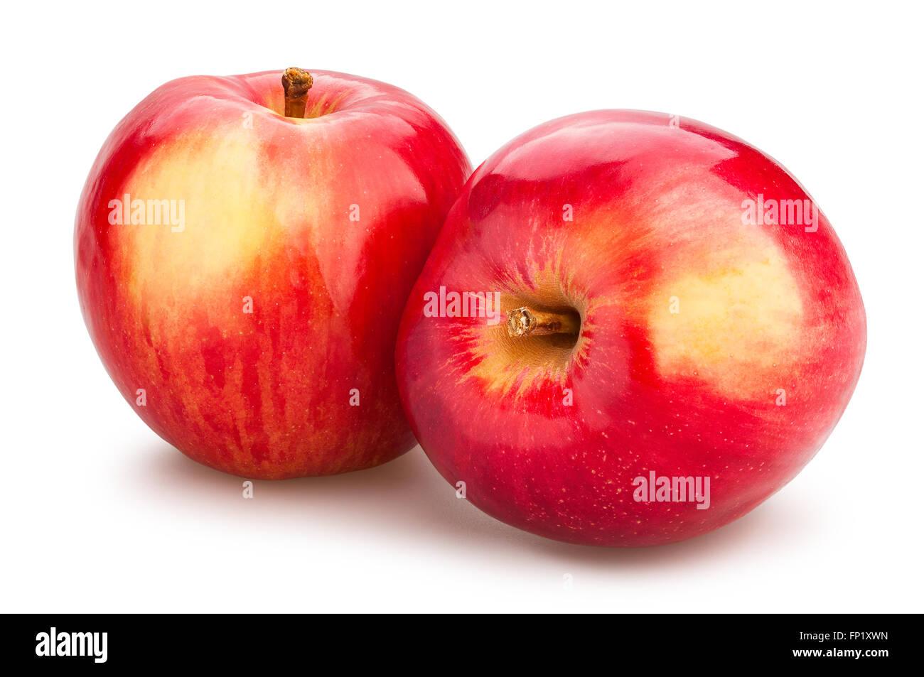 rote Äpfel, isoliert Stockfoto