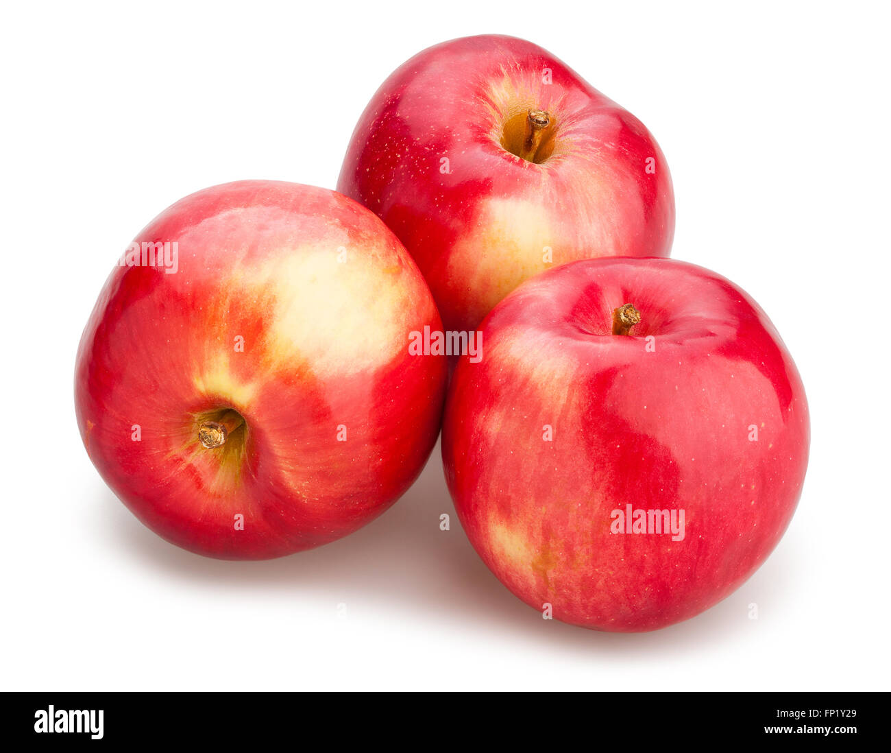 rote Äpfel, isoliert Stockfoto