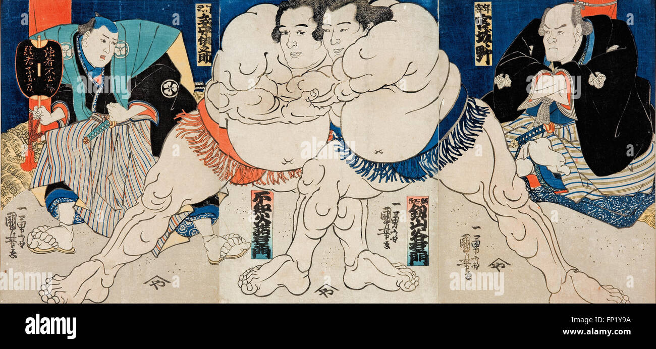 Utagawa Kuniyoshi - Sumo-Ringer Shiranui Dakuemon Stockfoto