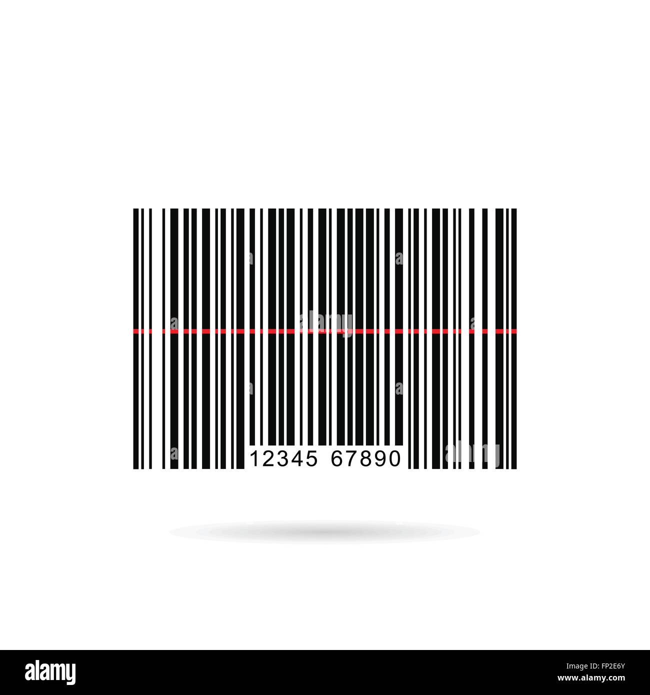 Vektor-Bild eines Barcodes isoliert auf einem weißen Hintergrund. Stock Vektor