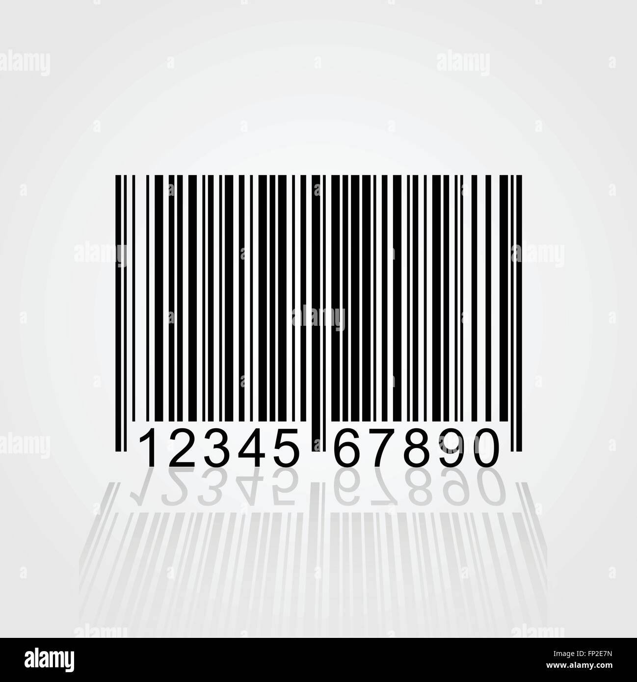 Abbildung eines Barcodes auf einem hellen Hintergrund isoliert. Stock Vektor