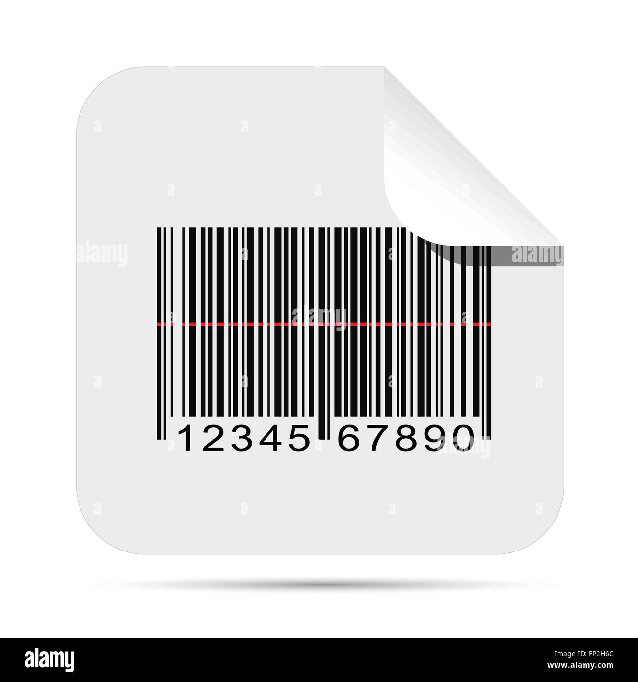 Abbildung von einem Barcode-Aufkleber auf einem weißen Hintergrund isoliert. Stock Vektor