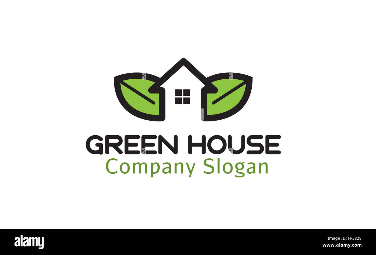 Grünes Haus-Design-Darstellung Stock Vektor