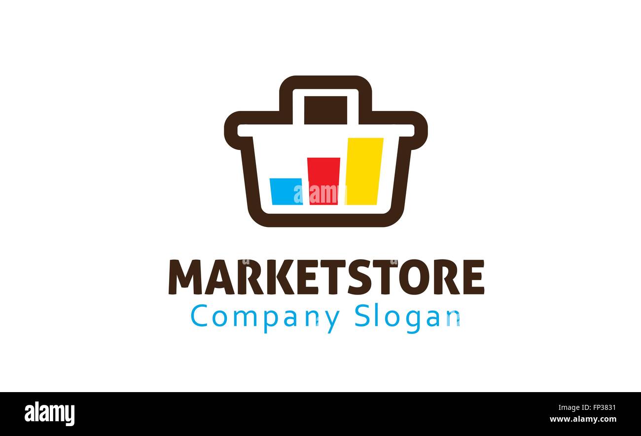 Market Store Design Illustration Stock Vektor