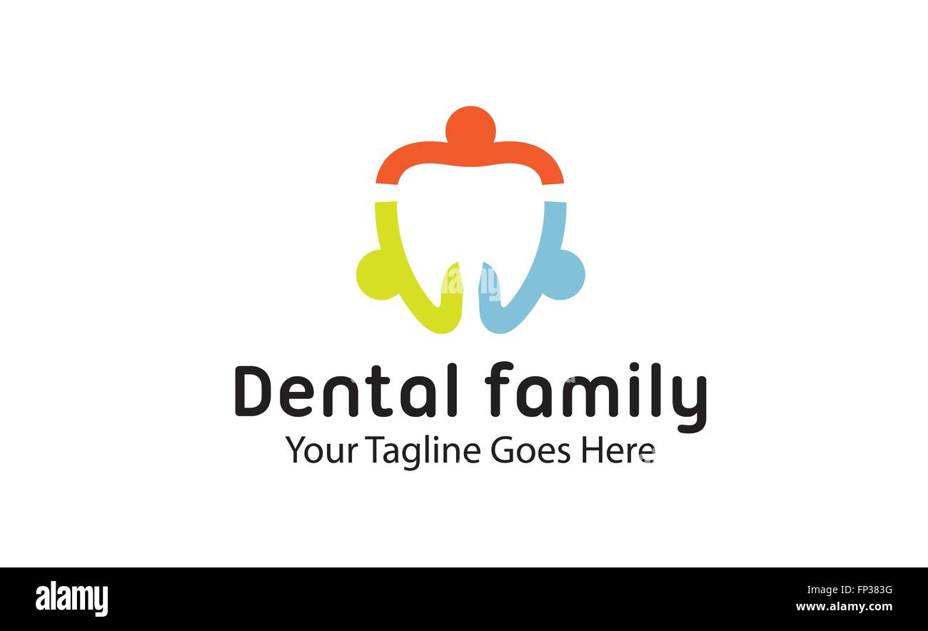 Dental Familie Design Illustration Stock Vektor