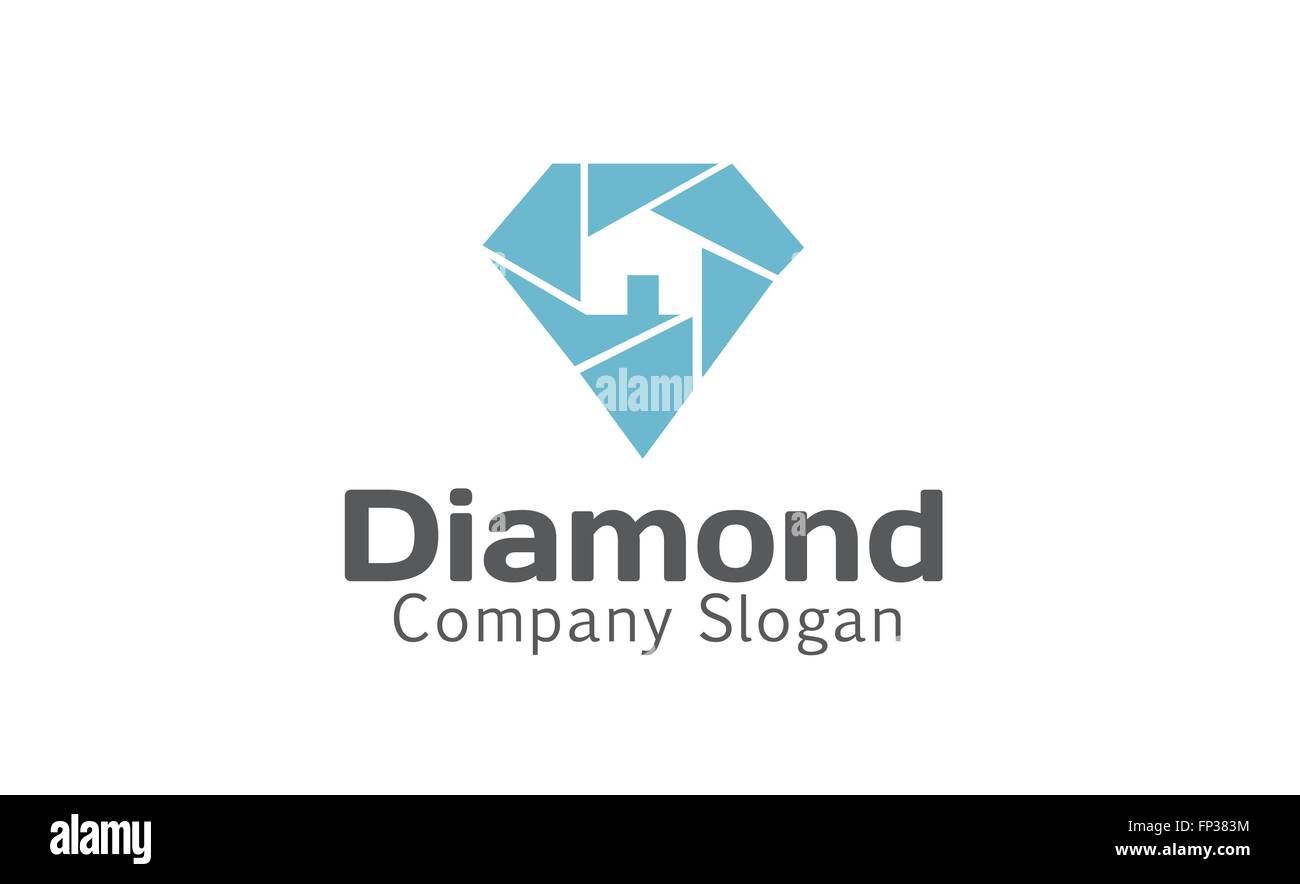 Diamant-Symbol-Design-Darstellung Stock Vektor