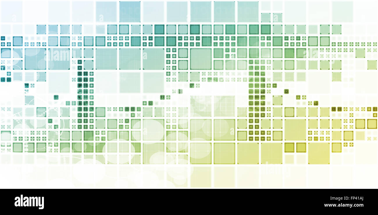 Website-Hintergrund mit Cube Plätzen und farbenfrohe Kunst Stockfoto