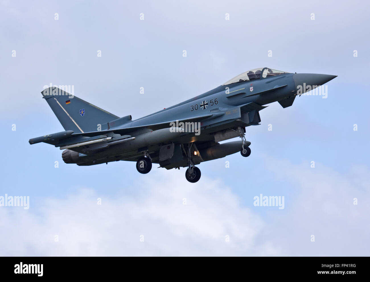 Luftwaffe Eurofighter Typhoon 30 + 56 an RAF Coningsby Stockfoto