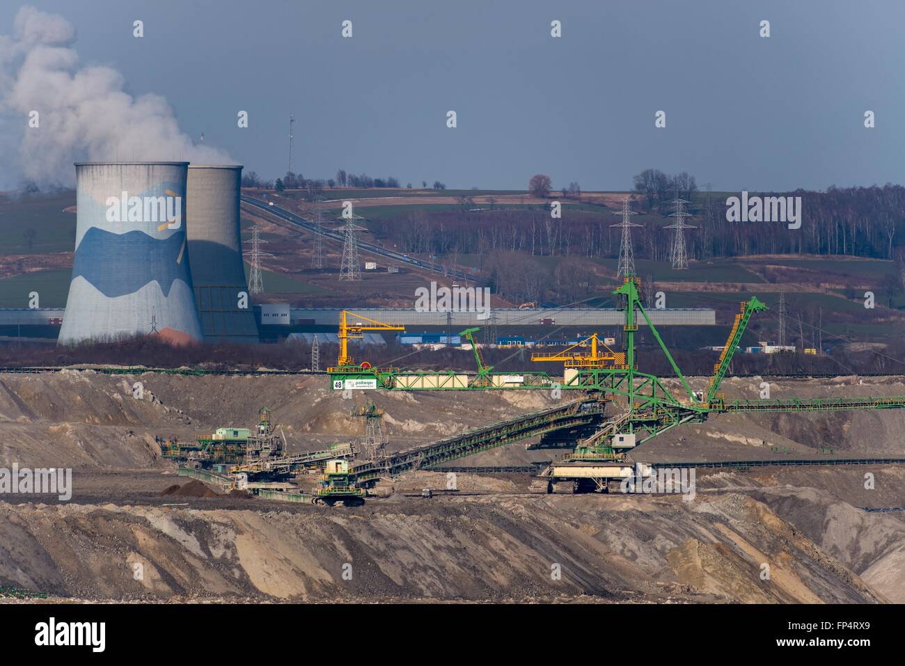 Kraftwerk Turow Brown Coal Mine Stockfotografie Alamy