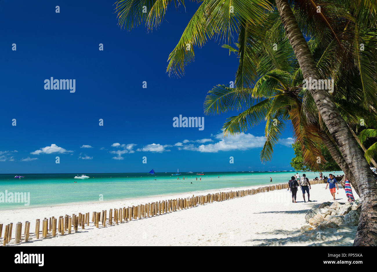 Station 2 Hauptstrand von Tropenparadies Boracay island Philippinen Stockfoto