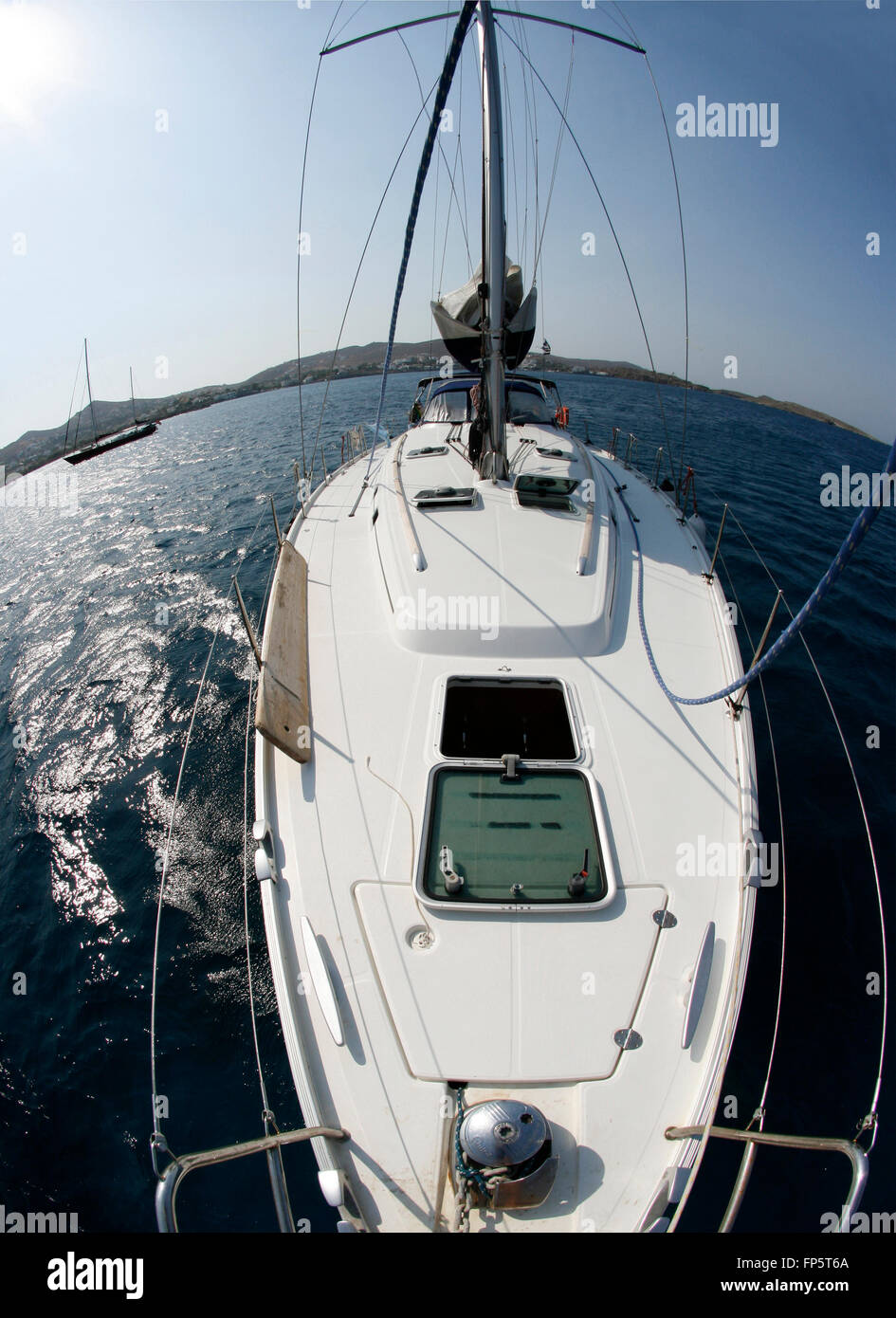 Segelyacht im Mittelmeer Stockfoto