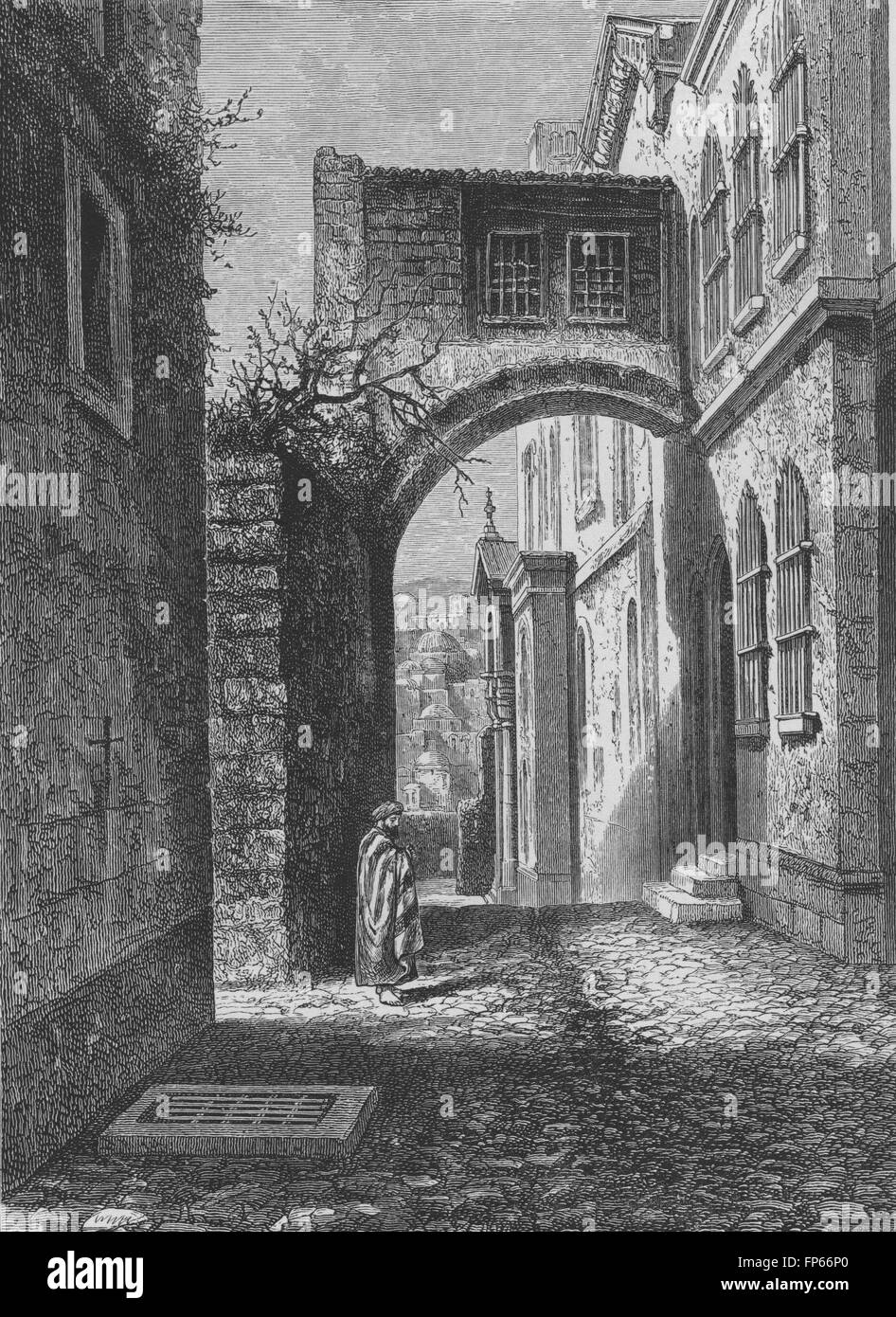 JERUSALEM: "Ecce Homo" Bogen, Jerusalem, antique print 1882 Stockfoto