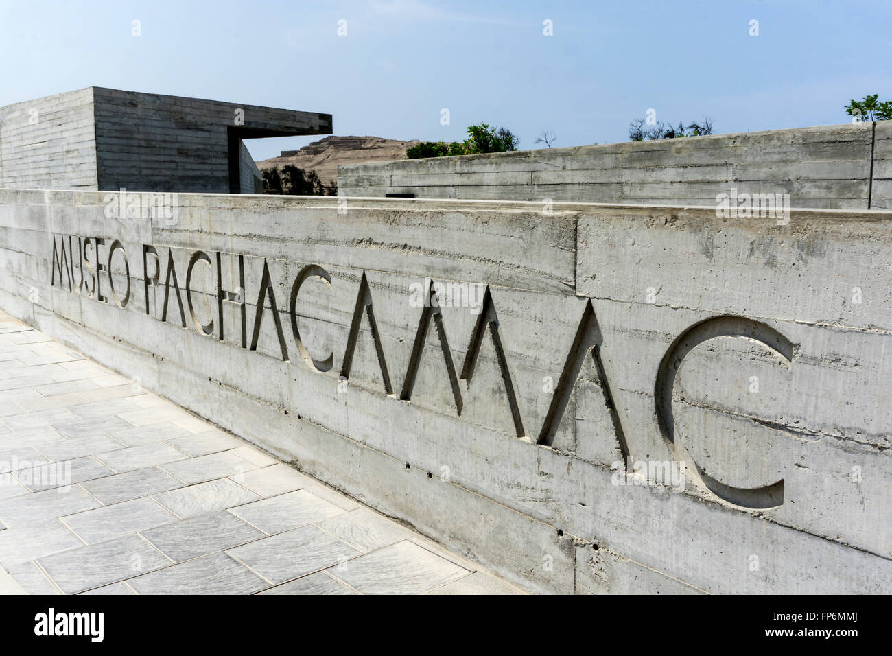 Neue Museum von pachacamac (2015) Lima, Peru. Stockfoto