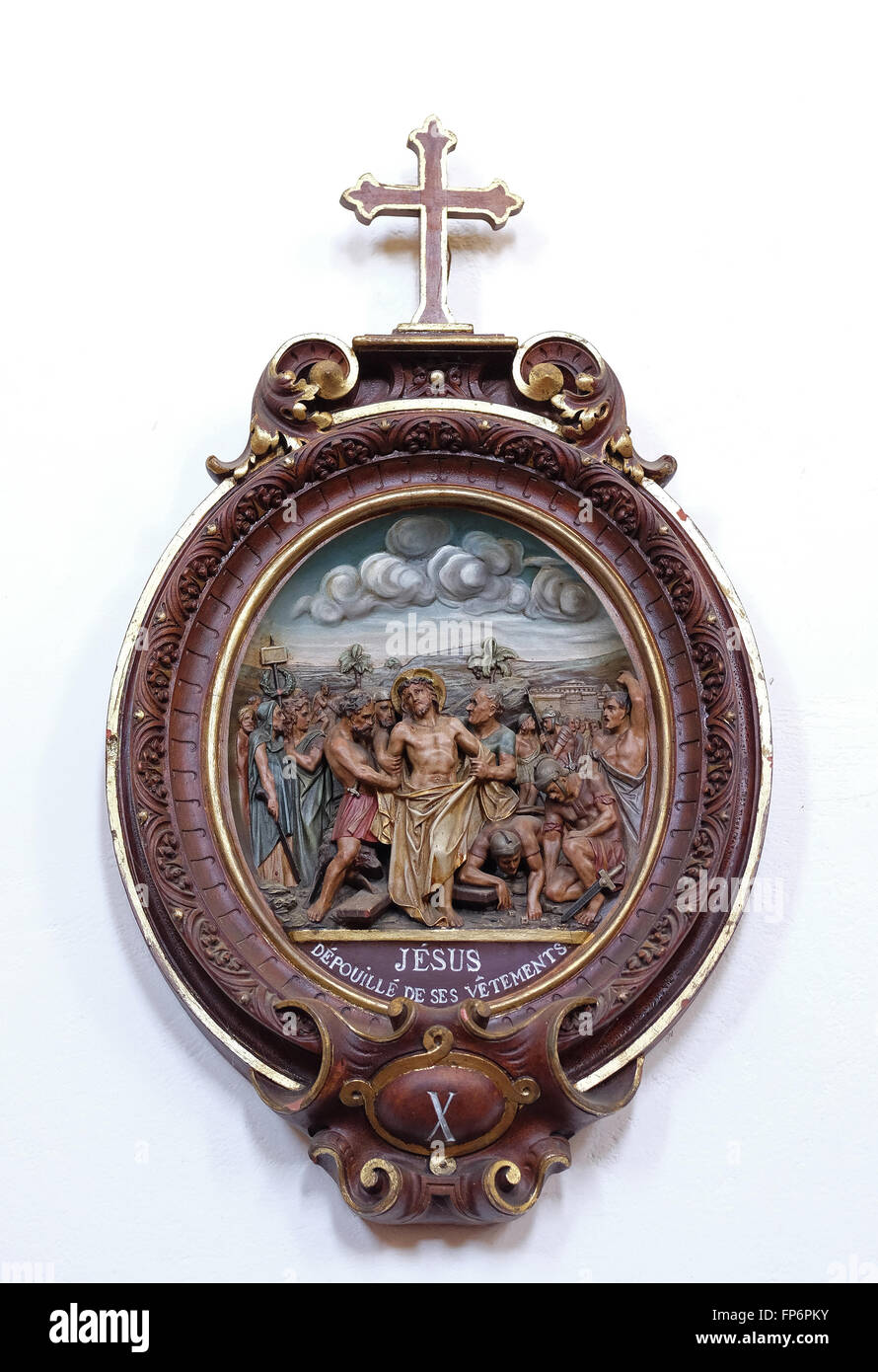 10. Kreuzweg, Jesus wird seiner Kleider beraubt Kartause Pleterje