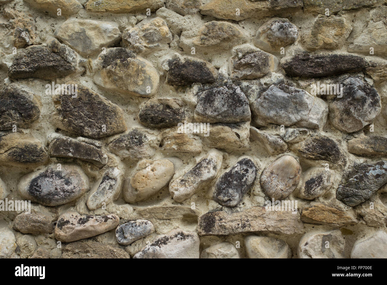 Detail der alten Steinmauer Stockfoto