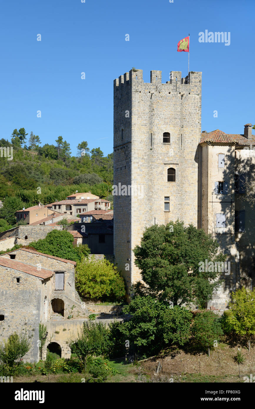 Turmhaus & Château Esparron Alpes de Hautes-Provence Provence Frankreich Stockfoto