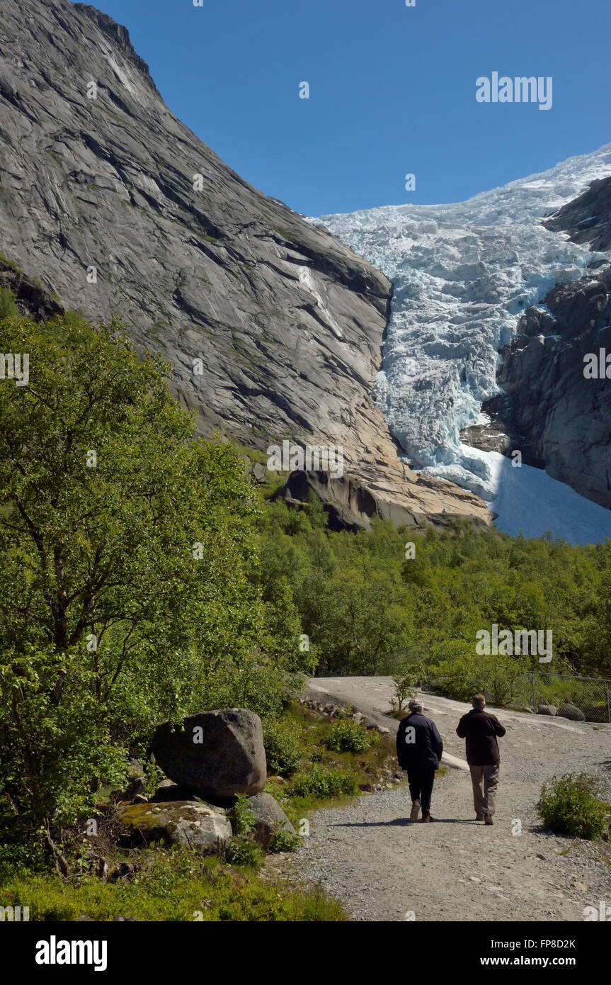 Briksdal Gletscher. Nationalpark Jostedalsbreen. Norwegen Stockfoto