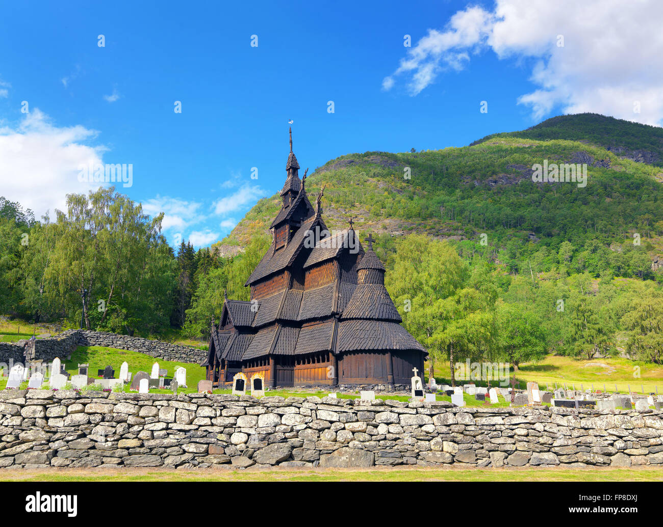 Borgund Stabkirche, Norwegen Stockfoto