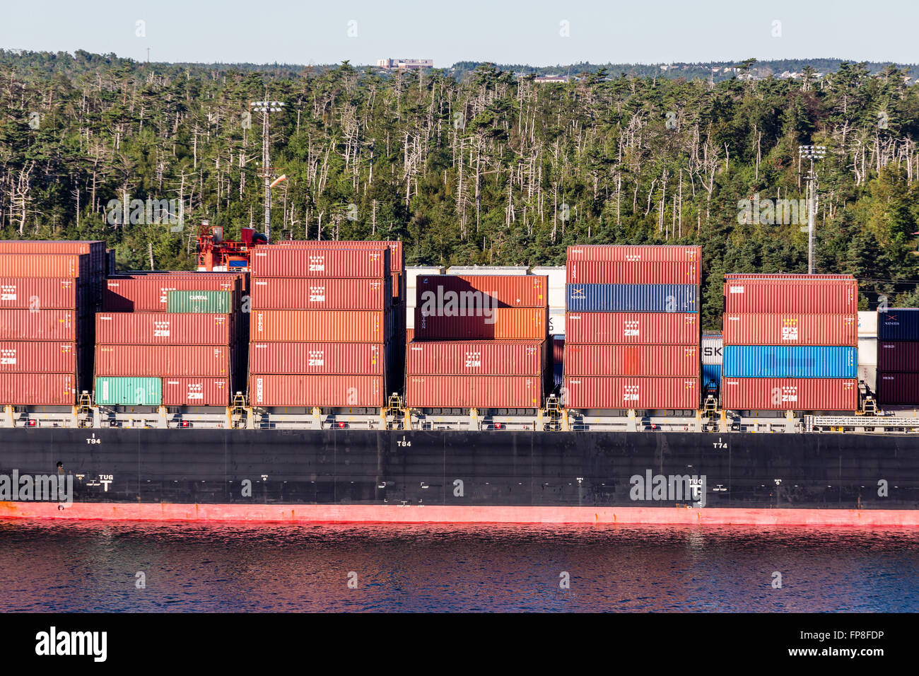 Fracht- und Frachter in der Nähe von Halifax, Nova Scotia Stockfoto