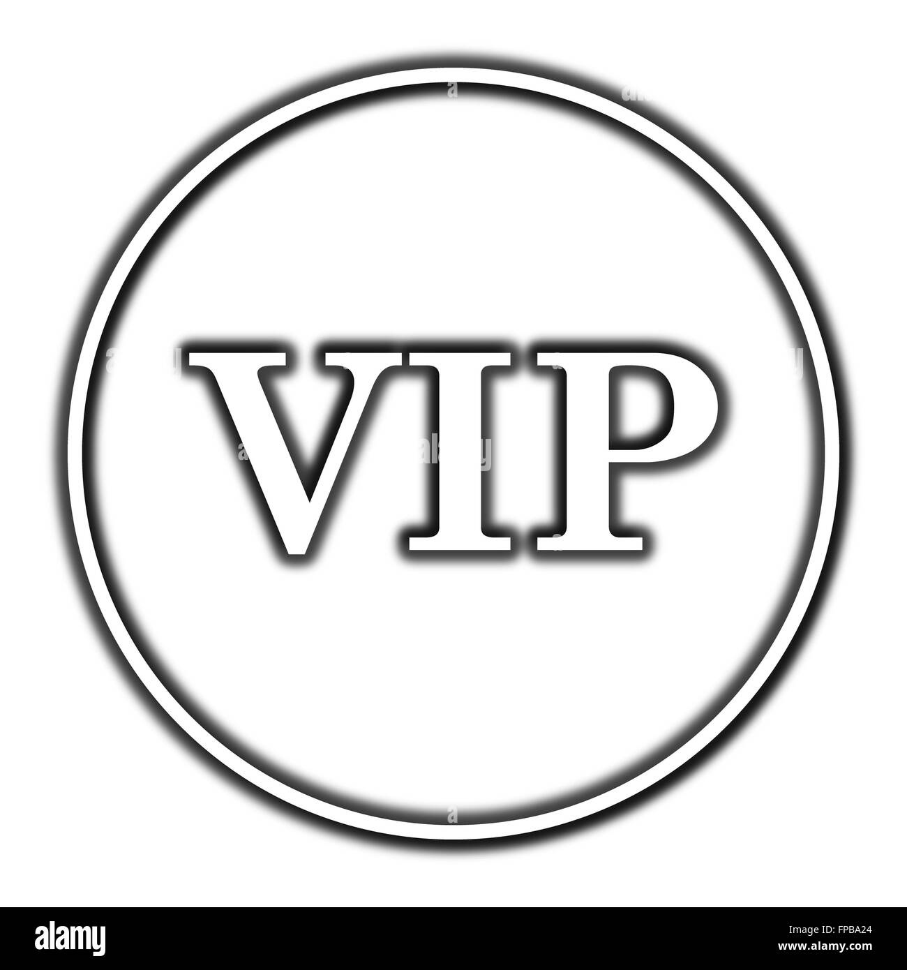 VIP-Symbol. Internet-Button auf weißem Hintergrund. Stockfoto