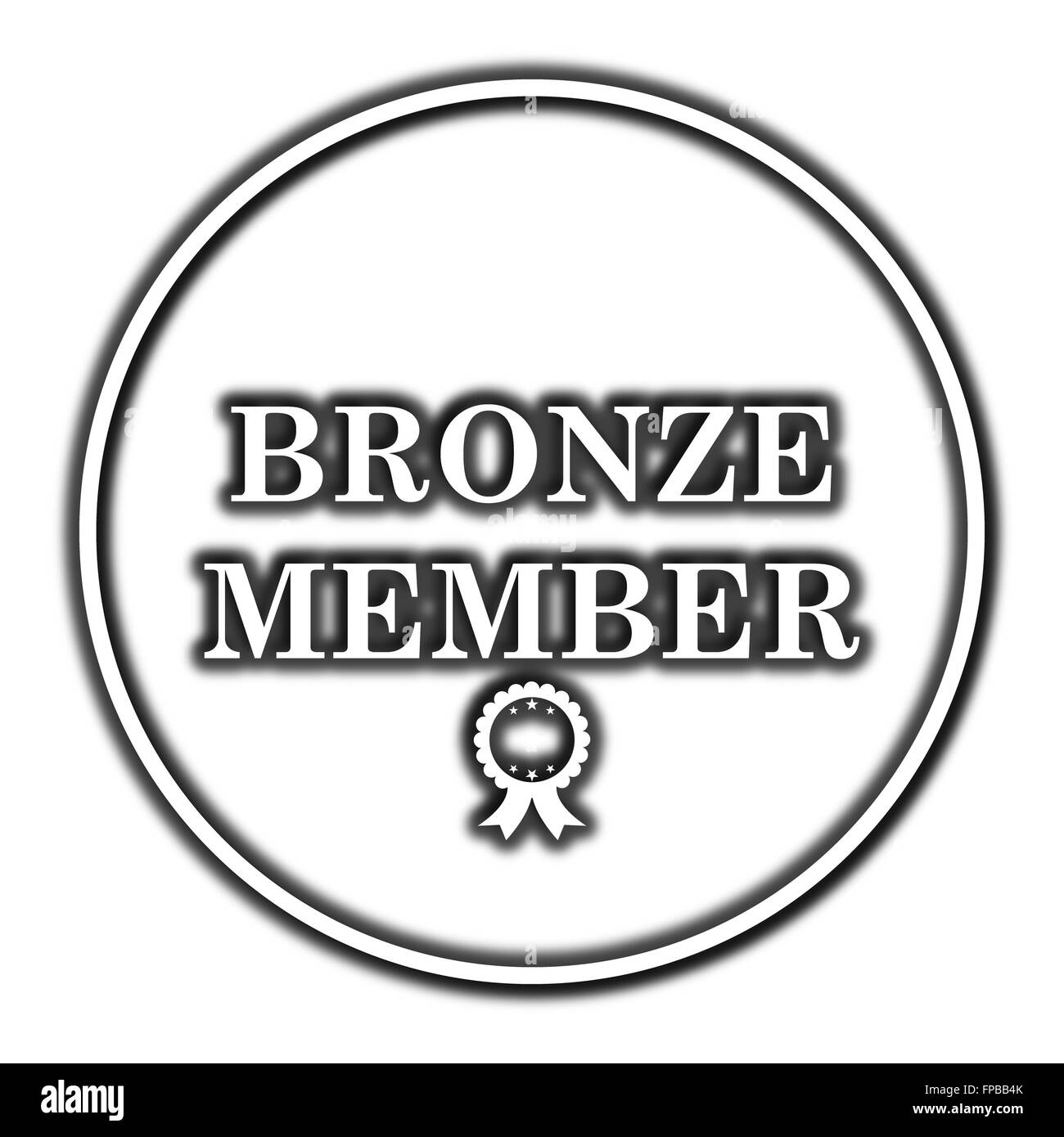 Bronze Mitglied Symbol. Internet-Button auf weißem Hintergrund. Stockfoto