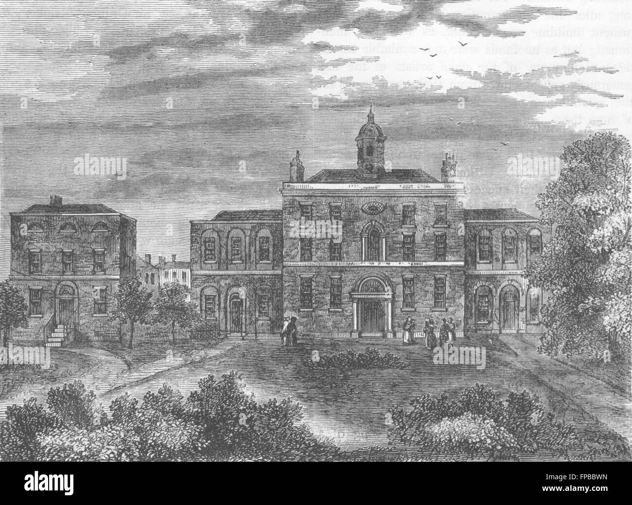 LONDON: Pocken Krankenhaus, Kings Cross, im Jahr 1800, antiken Drucken 1880 Stockfoto