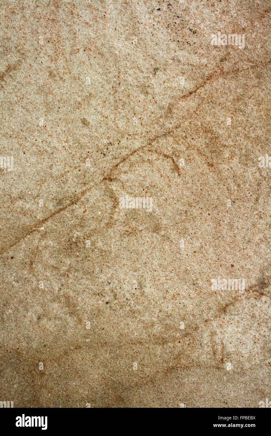 Sandstein Beschaffenheit der Wandoberfläche Stockfoto
