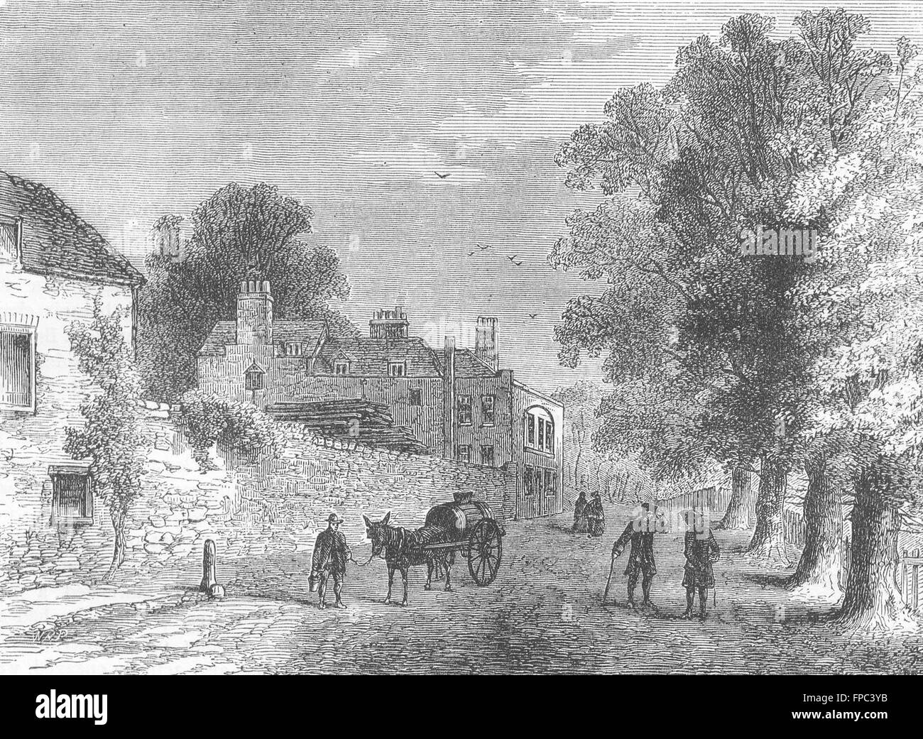 HAMPSTEAD: Heath & oberen Kolben: Kneipe, um 1800, antique print 1880 Stockfoto