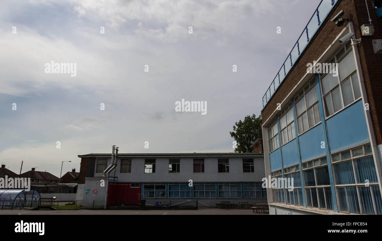 Traethmelyn-Grundschule. Stockfoto
