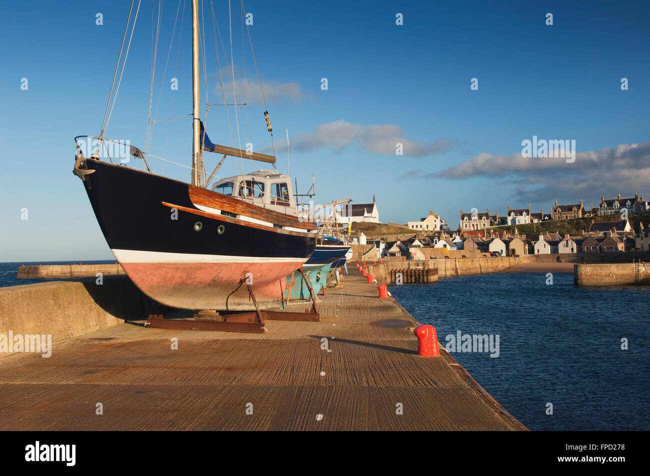 Das Dorf Findochty - Moray, Schottland. Stockfoto