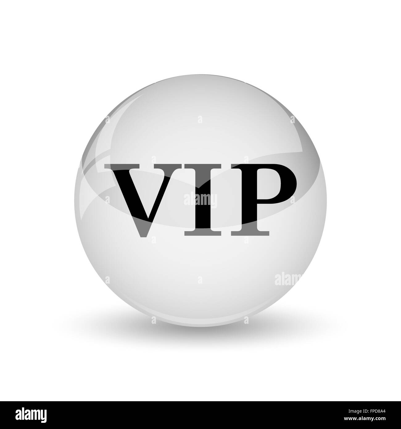 VIP-Symbol. Internet-Button auf weißem Hintergrund Stockfoto