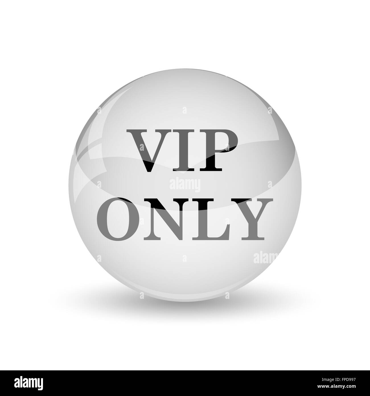 Nur VIP-Symbol. Internet-Button auf weißem Hintergrund Stockfoto