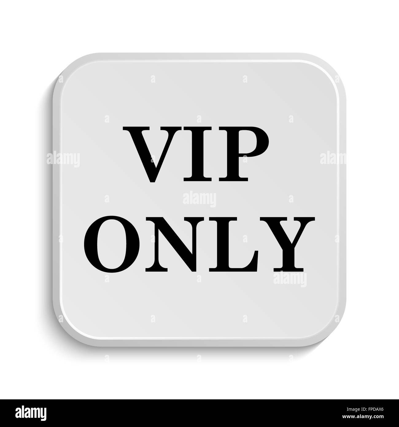 Nur VIP-Symbol. Internet-Button auf weißem Hintergrund. Stockfoto