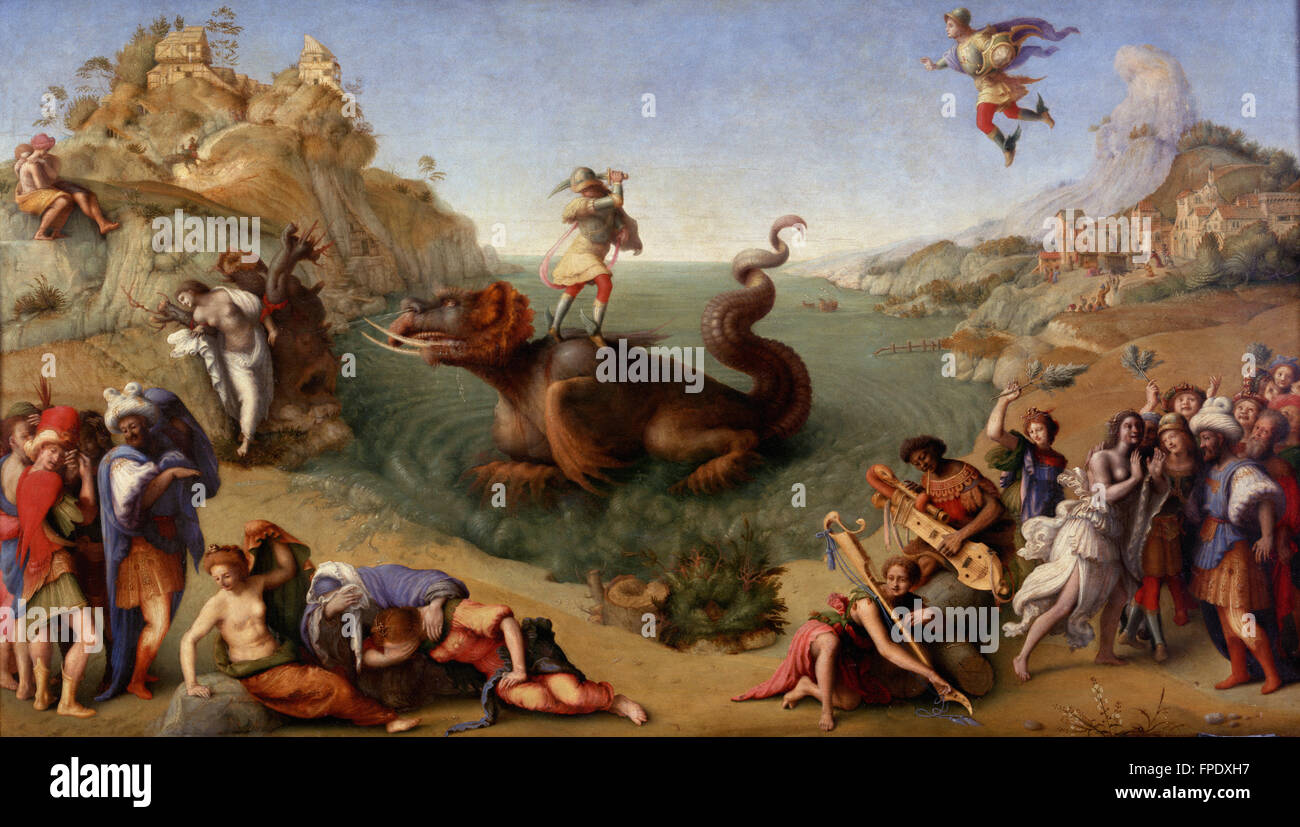 Piero di Cosimo - Liberazione di Andromeda Stockfoto