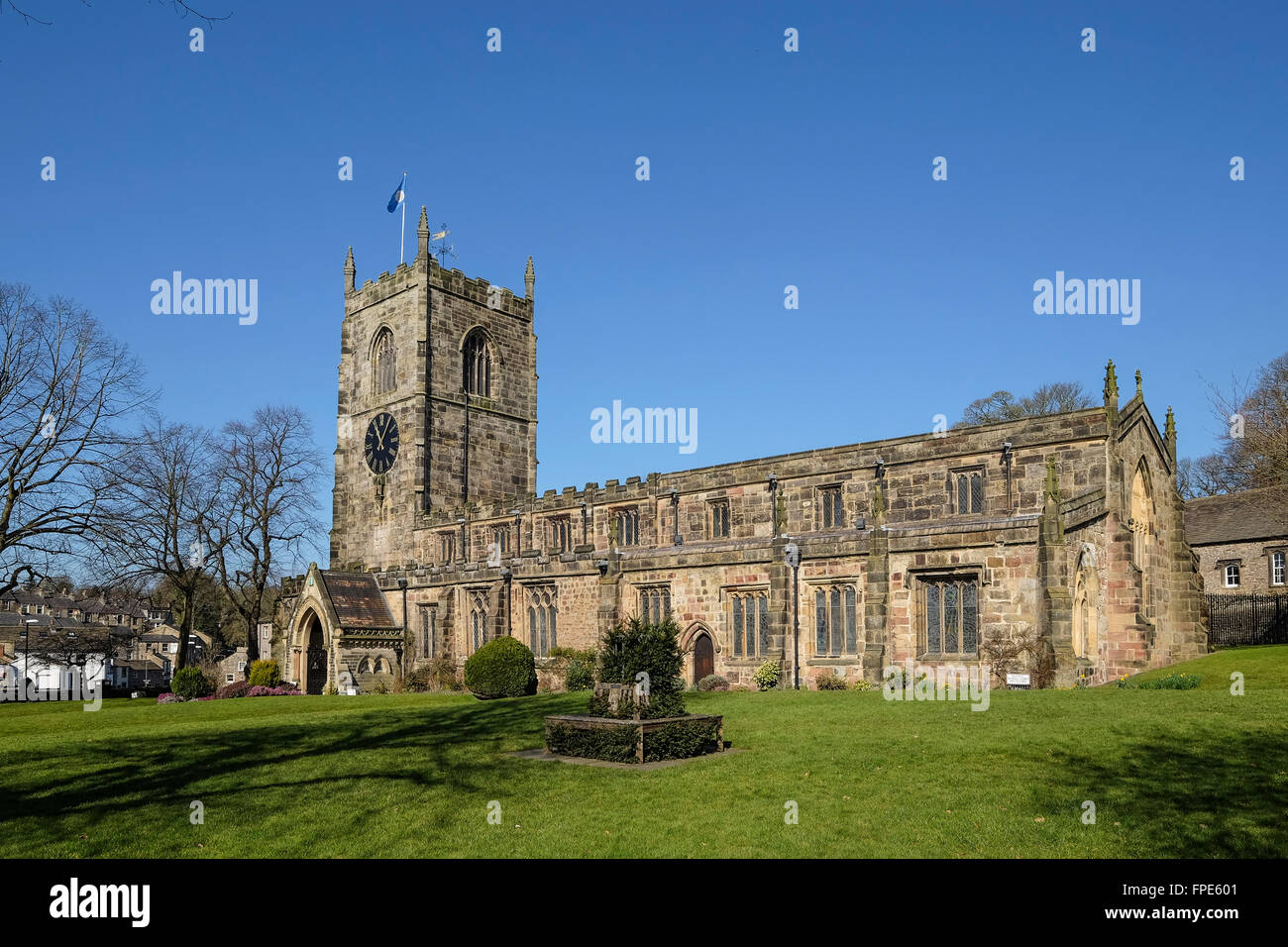 Die Pfarrkirche der Heiligen Dreifaltigkeit, Skipton, West Yorkshire. Stockfoto
