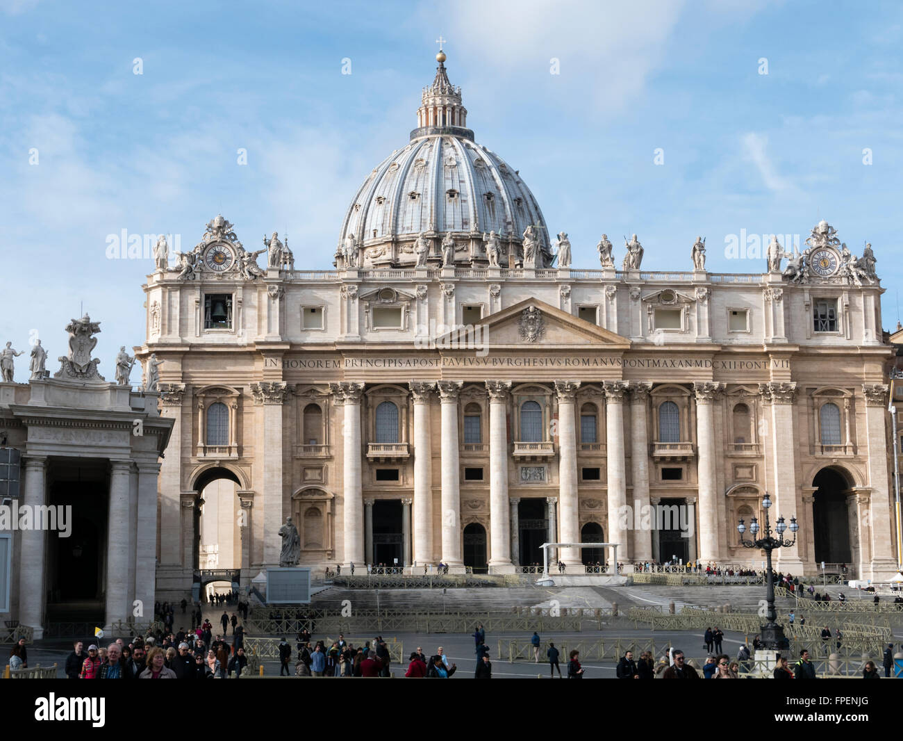 St.-Peter Basilika, Staat Vatikanstadt, Rom, Italien. Stockfoto