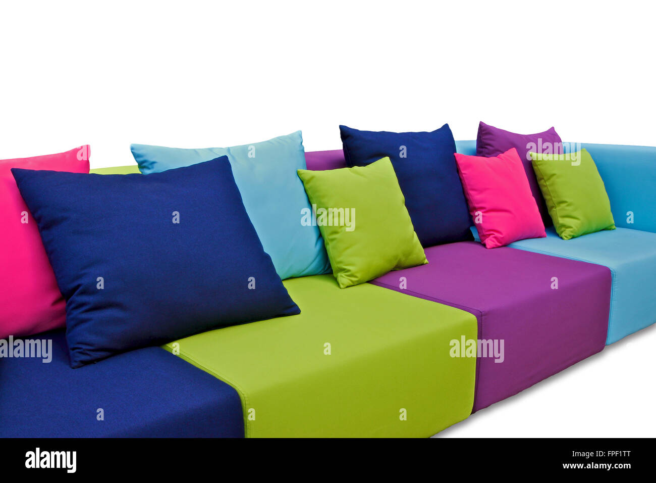 Outdoor-indoor Sofa mit wasserdicht Polster und Kissen Stockfoto