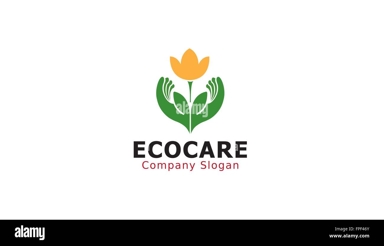 Eco-Care-Design-Darstellung Stock Vektor