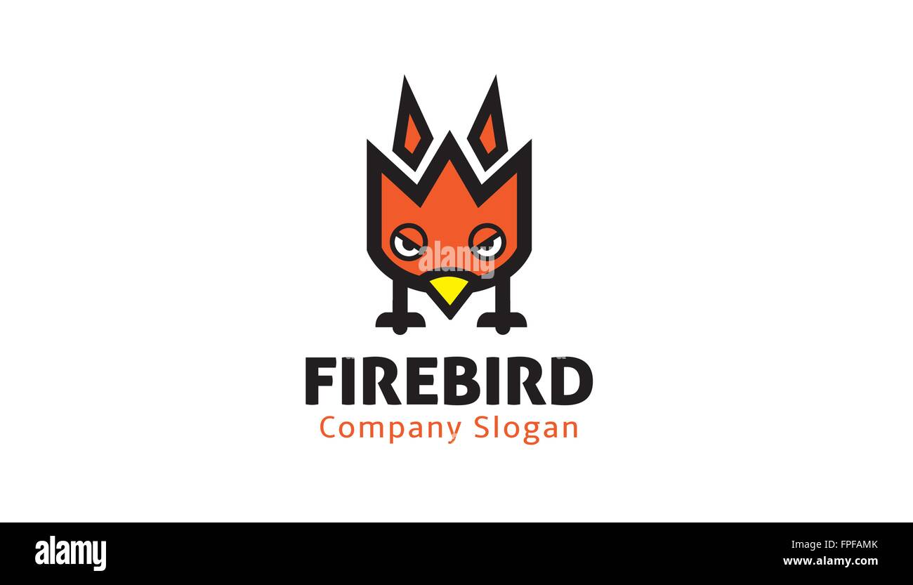 Feuer-Vogel-Design-Darstellung Stock Vektor