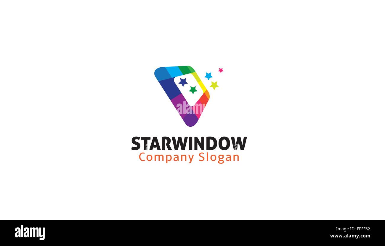 Sterne-Fenster-Design-Darstellung Stock Vektor