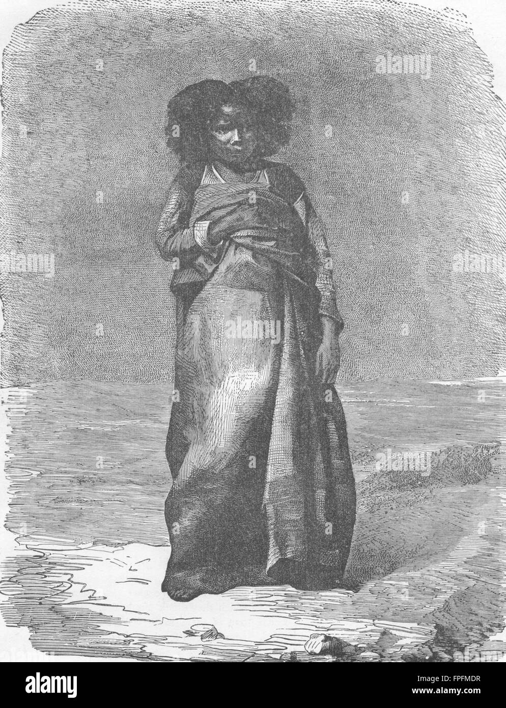 Madagaskar: Ein Madegasse Witwe, antiken print 1880 Stockfoto