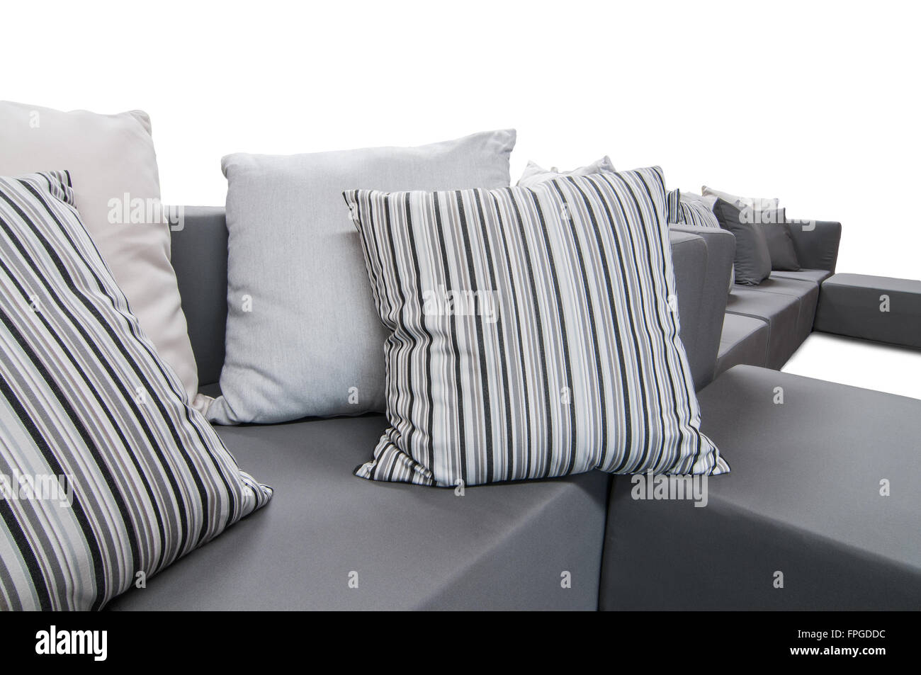 Outdoor-indoor Sofa mit wasserdicht Polster und Kissen Stockfoto