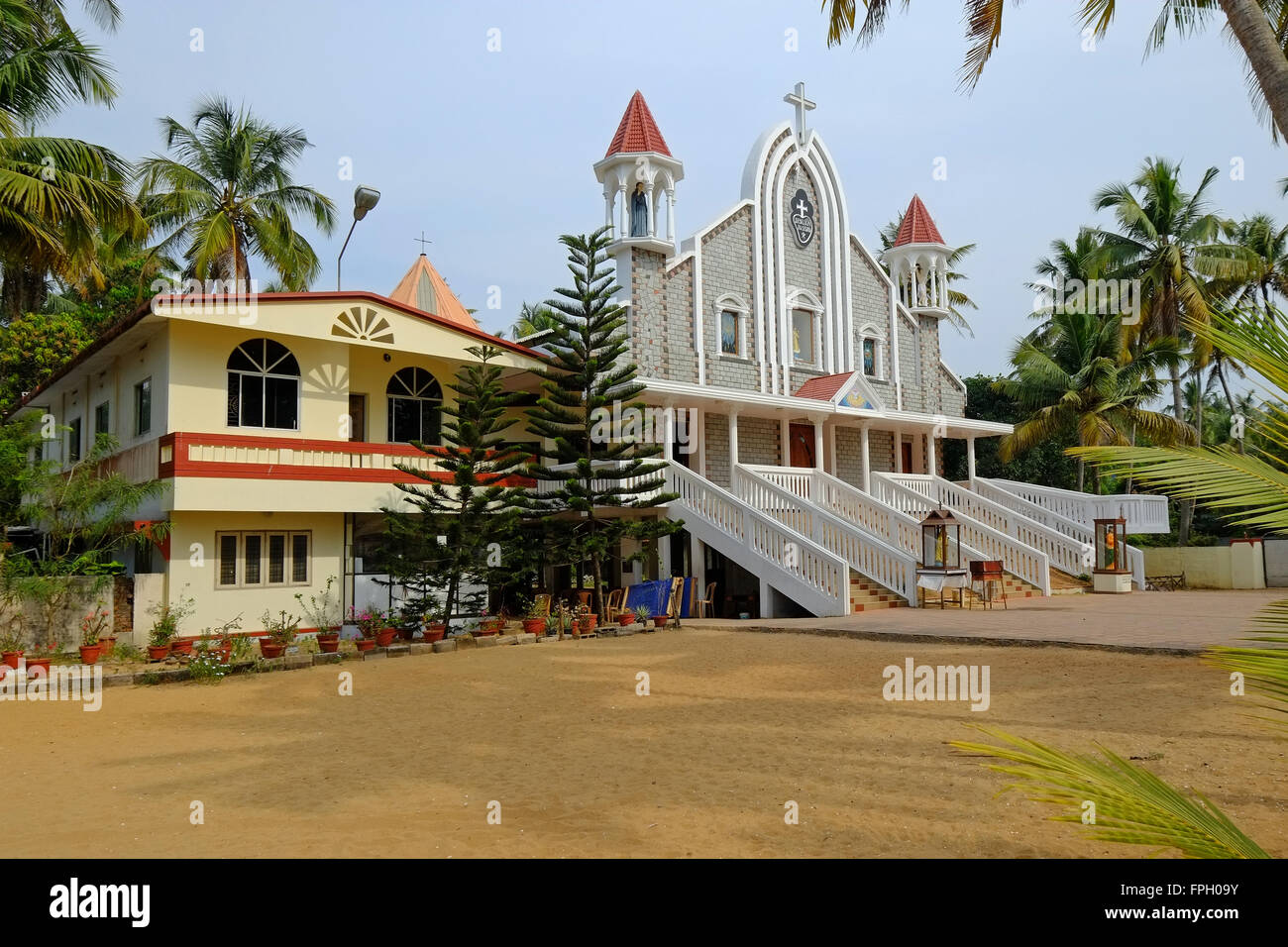 Eine Kirche im indischen Bundesstaat Kerala Stockfoto