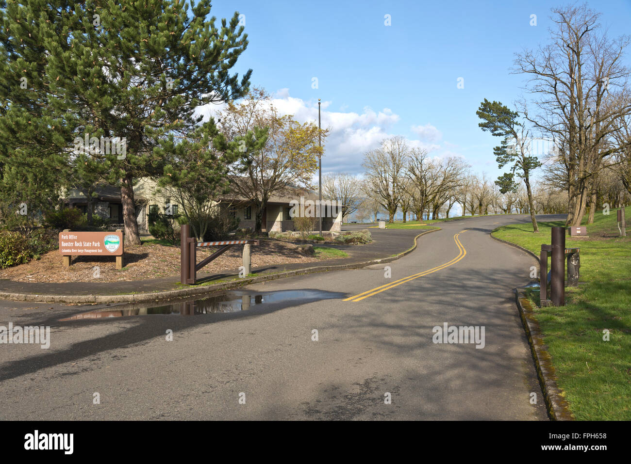 Oregon State Parks Tor und Zeichen. Stockfoto
